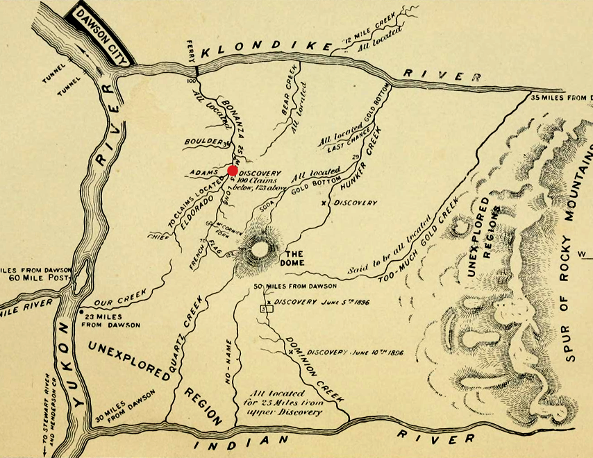 Klondike Gold Rush Map.