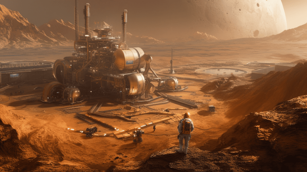 Is there gold on Mars? Setting up a small mining operation on Mars.