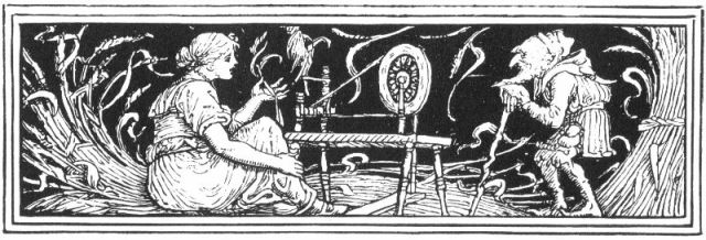 Fairy Tale Rumpelstitskin, illustration by Walter Crane 1886.