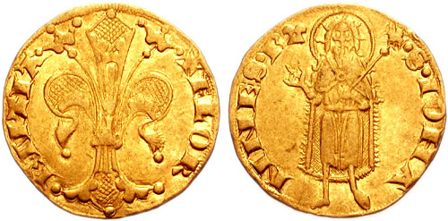 Florint Gold Coin minted from 1252 onwards. 