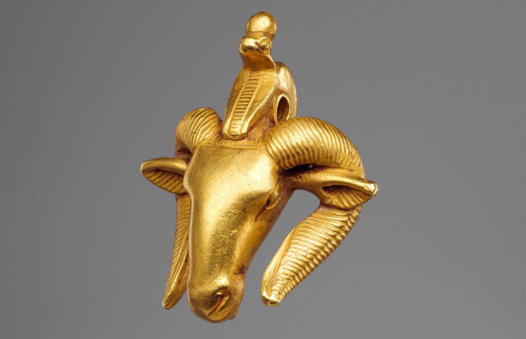Ram's-head Amulet made of gold from Classical Egypt (Wikipedia/ Metropolitan Museum of Art CC0 1.0)