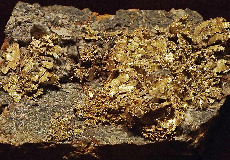 Gold from Colorado, Dixie Springs Mine (wikipedia/ James St. John CC BY-SA 2.0).