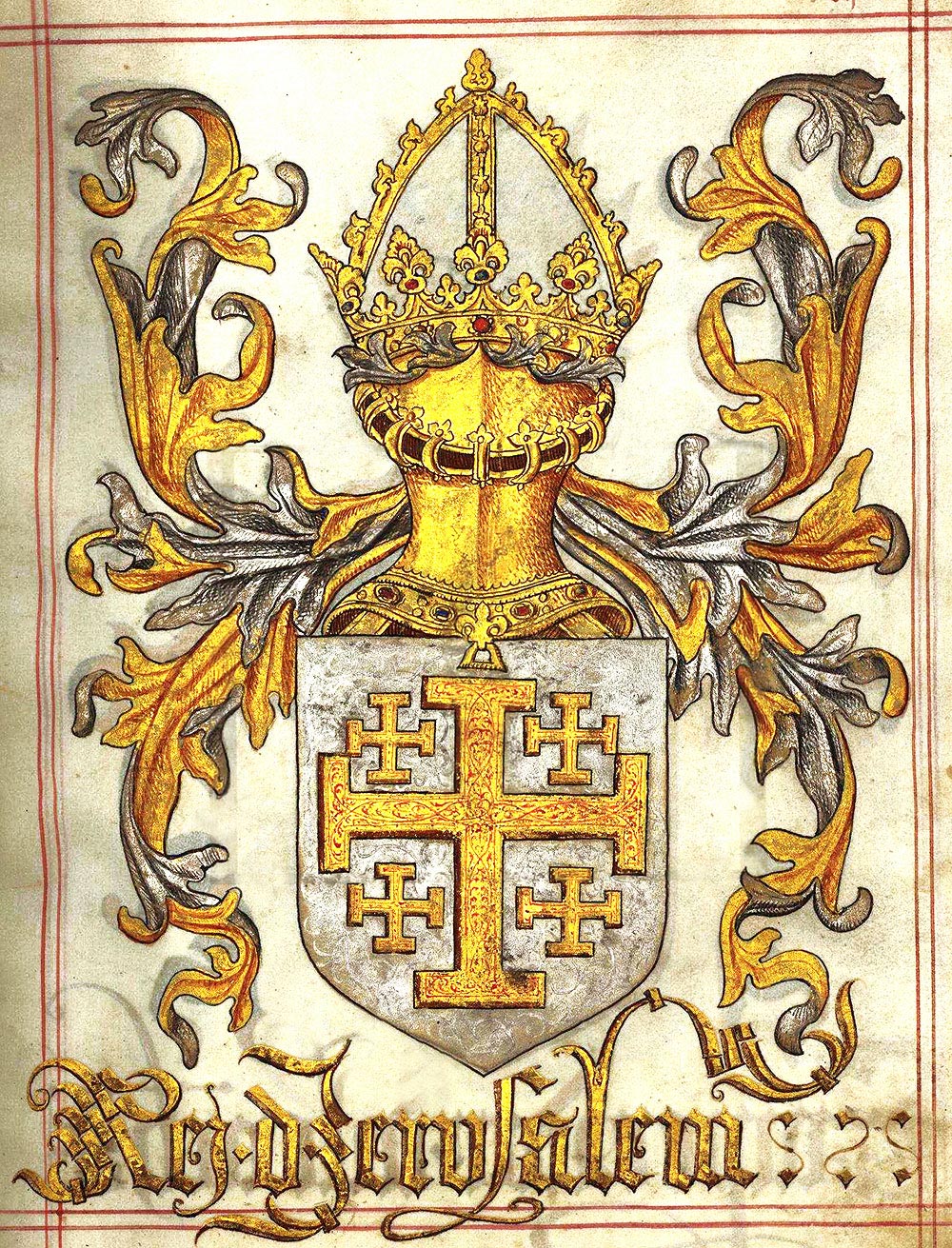Coat of arms of the Kingdom of Jerusalem (Roll of arms Livro do Ameiro-Mor 1509).