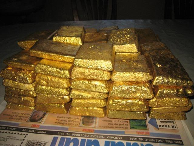 Gold Doré Bars.